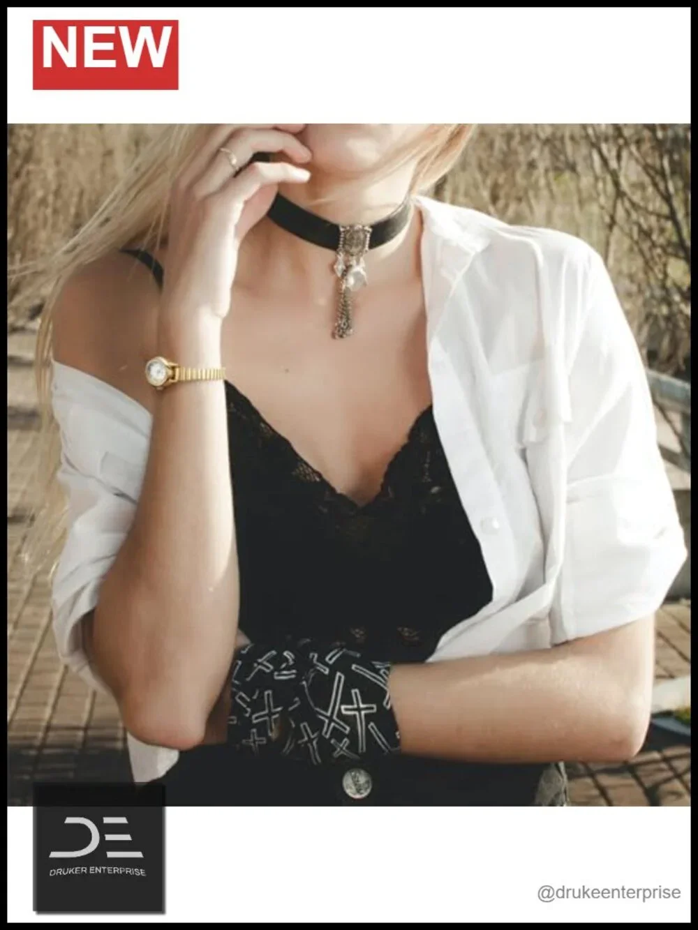 Gold Expansion Band Watch for Women - 3 Sizes S/M/L Japanese Quartz Water